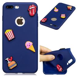 I Love Hamburger Soft 3D Silicone Case for iPhone 8 Plus / 7 Plus 7P(5.5 inch)