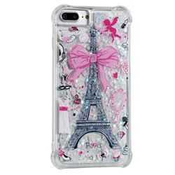 Mirror and Tower Dynamic Liquid Glitter Sand Quicksand Star TPU Case for iPhone 8 Plus / 7 Plus 7P(5.5 inch)