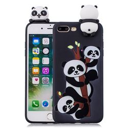 Ascended Panda Soft 3D Climbing Doll Soft Case for iPhone 8 Plus / 7 Plus 7P(5.5 inch)