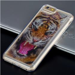Tiger Glassy Glitter Quicksand Dynamic Liquid Soft Phone Case for iPhone 8 Plus / 7 Plus 7P(5.5 inch)