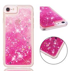 Dynamic Liquid Glitter Quicksand Sequins TPU Phone Case for iPhone 8 Plus / 7 Plus 7P(5.5 inch) - Rose