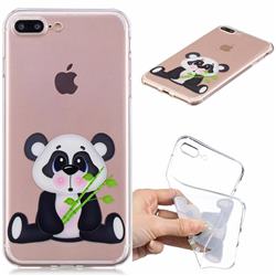 Bamboo Panda Clear Varnish Soft Phone Back Cover for iPhone 8 Plus / 7 Plus 7P(5.5 inch)