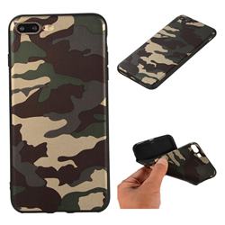 Camouflage Soft TPU Back Cover for iPhone 8 Plus / 7 Plus 7P(5.5 inch) - Gold Green