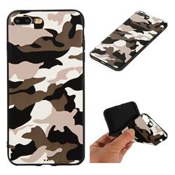 Camouflage Soft TPU Back Cover for iPhone 8 Plus / 7 Plus 7P(5.5 inch) - Black White
