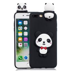Red Bow Panda Soft 3D Climbing Doll Soft Case for iPhone 8 Plus / 7 Plus 7P(5.5 inch)