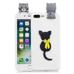 Little Black Cat Soft 3D Climbing Doll Soft Case for iPhone 8 Plus / 7 Plus 7P(5.5 inch)