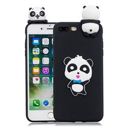 Blue Bow Panda Soft 3D Climbing Doll Soft Case for iPhone 8 Plus / 7 Plus 7P(5.5 inch)