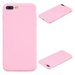 Candy Soft Silicone Protective Phone Case for iPhone 8 Plus / 7 Plus 7P(5.5 inch) - Dark Pink