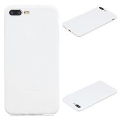 Candy Soft Silicone Protective Phone Case for iPhone 8 Plus / 7 Plus 7P(5.5 inch) - White