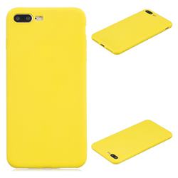 Candy Soft Silicone Protective Phone Case for iPhone 8 Plus / 7 Plus 7P(5.5 inch) - Yellow