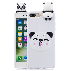 Smiley Panda Soft 3D Climbing Doll Soft Case for iPhone 8 Plus / 7 Plus 7P(5.5 inch)