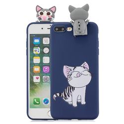 Grinning Cat Soft 3D Climbing Doll Stand Soft Case for iPhone 8 Plus / 7 Plus 7P(5.5 inch)