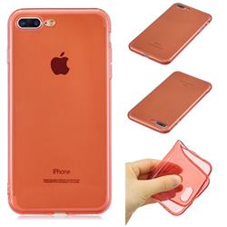 Transparent Jelly Mobile Phone Case for iPhone 8 Plus / 7 Plus 7P(5.5 inch) - Red