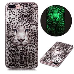 Leopard Tiger Noctilucent Soft TPU Back Cover for iPhone 8 Plus / 7 Plus 7P(5.5 inch)