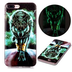Wolf King Noctilucent Soft TPU Back Cover for iPhone 8 Plus / 7 Plus 7P(5.5 inch)