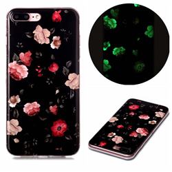 Rose Flower Noctilucent Soft TPU Back Cover for iPhone 8 Plus / 7 Plus 7P(5.5 inch)