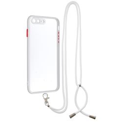Necklace Cross-body Lanyard Strap Cord Phone Case Cover for iPhone 8 Plus / 7 Plus 7P(5.5 inch) - White