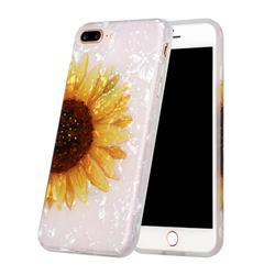 Face Sunflower Shell Pattern Glossy Rubber Silicone Protective Case Cover for iPhone 8 Plus / 7 Plus 7P(5.5 inch)