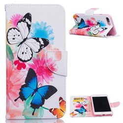 Vivid Flying Butterflies Leather Wallet Case for iPhone 8 Plus / 7 Plus 8P 7P (5.5 inch)