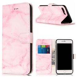 Pink Marble PU Leather Wallet Case for iPhone 8 Plus / 7 Plus 8P 7P(5.5 inch)