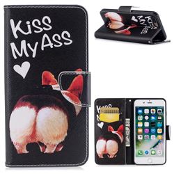 Lovely Pig Ass Leather Wallet Case for iPhone 8 Plus / 7 Plus 8P 7P(5.5 inch)