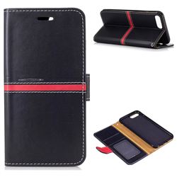 Luxury Elegant PU Leather Wallet Case for iPhone 8 Plus / 7 Plus 8P 7P(5.5 inch) - Black