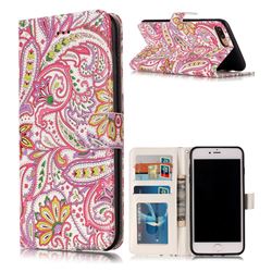 Pepper Flowers 3D Relief Oil PU Leather Wallet Case for iPhone 8 Plus / 7 Plus 8P 7P(5.5 inch)