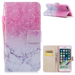 Marble Powder PU Leather Wallet Case for iPhone 8 Plus / 7 Plus 7P(5.5 inch)