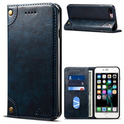 Suteni Retro Classic Minimalist PU Leather Wallet Phone Case for iPhone 8 Plus / 7 Plus 7P(5.5 inch) - DarkBlue