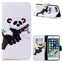 Tree Panda Leather Wallet Case for iPhone 8 Plus / 7 Plus 7P(5.5 inch)