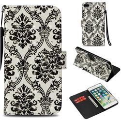 Crown Lace 3D Painted Leather Wallet Case for iPhone 8 Plus / 7 Plus 7P(5.5 inch)
