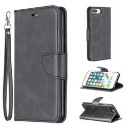 Classic Sheepskin PU Leather Phone Wallet Case for iPhone 8 Plus / 7 Plus 7P(5.5 inch) - Black