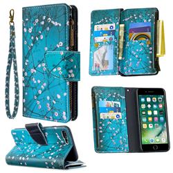 Blue Plum Binfen Color BF03 Retro Zipper Leather Wallet Phone Case for iPhone 8 Plus / 7 Plus 7P(5.5 inch)