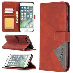 Binfen Color BF05 Prismatic Slim Wallet Flip Cover for iPhone 8 Plus / 7 Plus 7P(5.5 inch) - Brown