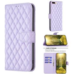 Binfen Color BF-14 Fragrance Protective Wallet Flip Cover for iPhone 8 Plus / 7 Plus 7P(5.5 inch) - Purple