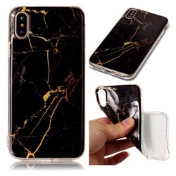 Black Gold Soft TPU Marble Pattern Case for iPhone XS / X / 10 (5.8 inch)