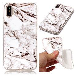 White Soft TPU Marble Pattern Case for iPhone XS / X / 10 (5.8 inch)