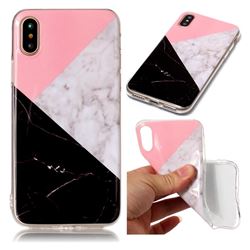 Tricolor Soft TPU Marble Pattern Case for iPhone XS / X / 10 (5.8 inch)