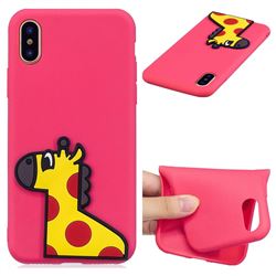 Yellow Giraffe Soft 3D Silicone Case for iPhone XS / X / 10 (5.8 inch)