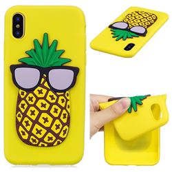 Pineapple Soft 3D Silicone Case for iPhone XS / X / 10 (5.8 inch)
