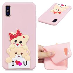 Love Bear Soft 3D Silicone Case for iPhone XS / X / 10 (5.8 inch)