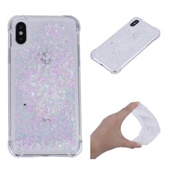 Dynamic Liquid Glitter Sand Quicksand Star TPU Case for iPhone XS / X / 10 (5.8 inch) - Pink