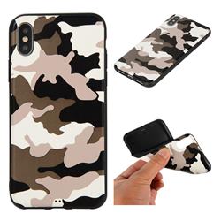 Camouflage Soft TPU Back Cover for iPhone XS / iPhone X(5.8 inch) - Black White