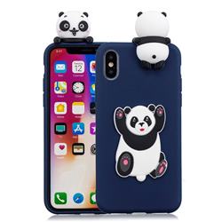 Giant Panda Soft 3D Climbing Doll Soft Case for iPhone XS / iPhone X(5.8 inch)