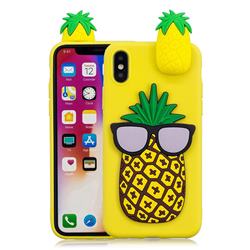 Big Pineapple Soft 3D Climbing Doll Soft Case for iPhone XS / iPhone X(5.8 inch)