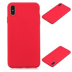Candy Soft Silicone Protective Phone Case for iPhone XS / iPhone X(5.8 inch) - Red