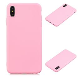 Candy Soft Silicone Protective Phone Case for iPhone XS / iPhone X(5.8 inch) - Dark Pink