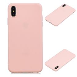 Candy Soft Silicone Protective Phone Case for iPhone XS / iPhone X(5.8 inch) - Light Pink