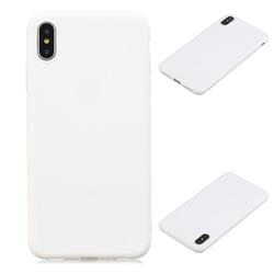 Candy Soft Silicone Protective Phone Case for iPhone XS / iPhone X(5.8 inch) - White