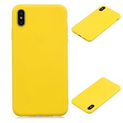 Candy Soft Silicone Protective Phone Case for iPhone XS / iPhone X(5.8 inch) - Yellow